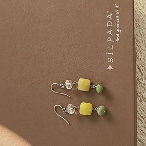Silpada green stone earrings